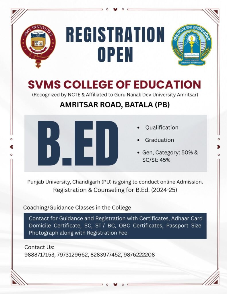 B.ED Registration